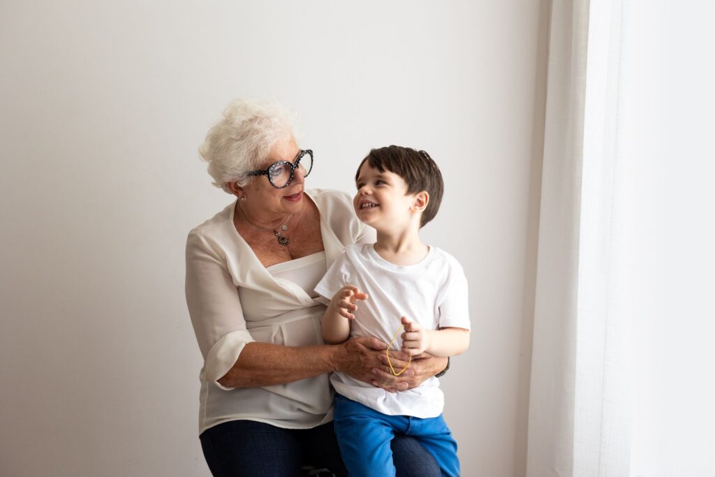 Servizio fotografico famiglia nonna e nipote